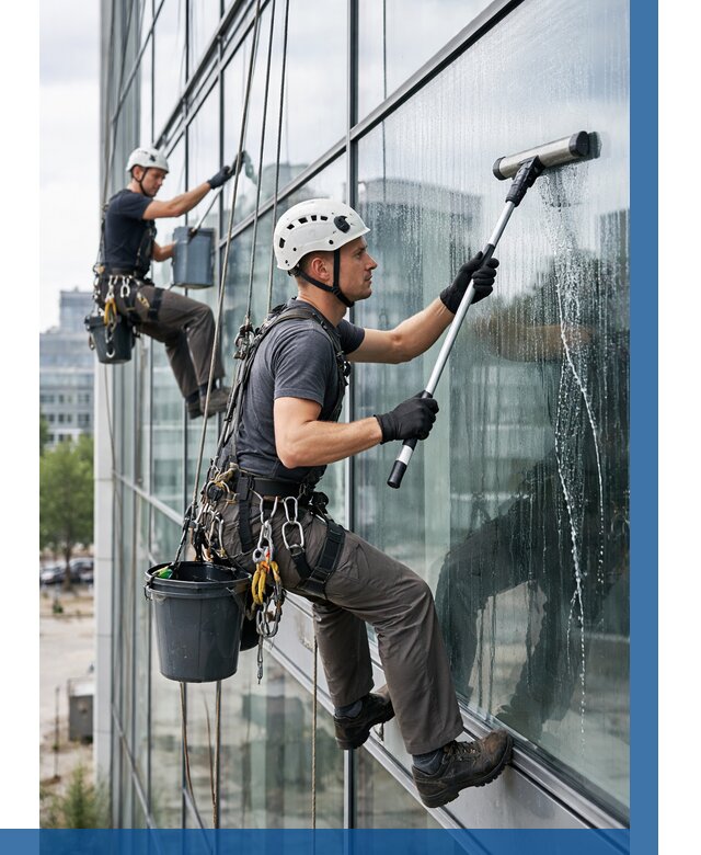 Мойка витражей альпинистами в Петрозаводске от 711 р. под ключ|ВЫСОТНИК-Птр
