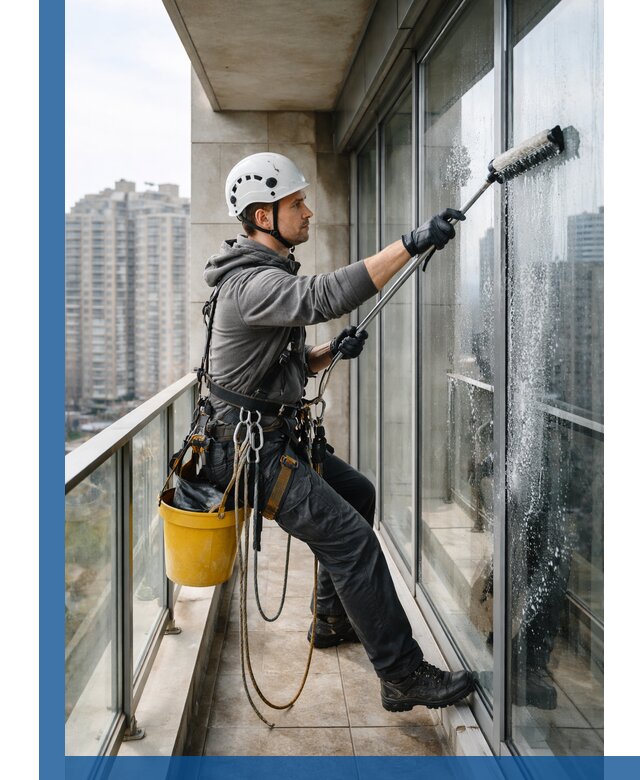 Профессиональная мойка балконного остекления в Петрозаводске