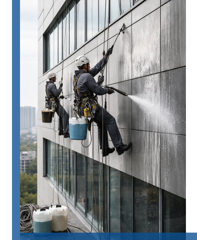 Профессиональная мойка вентилируемых фасадов в Петрозаводске