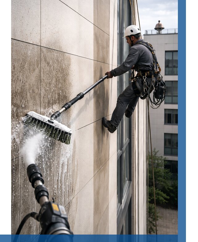 Мойка фасада из керамогранита в Петрозаводске от 305 р. | ВЫСОТНИК-Птр