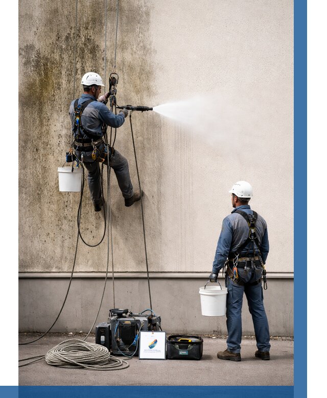 Очистка фасада от плесени в Петрозаводске от 305 р. | ВЫСОТНИК-Птр