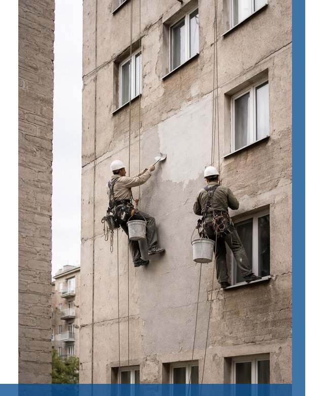 Косметический ремонт фасада в Петрозаводске от 1117 р. | ВЫСОТНИК-Птр