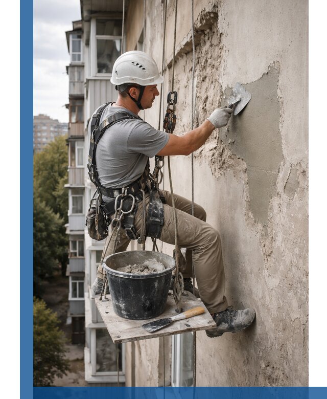 Восстановление фасадной штукатурки в Петрозаводске с гарантией качества