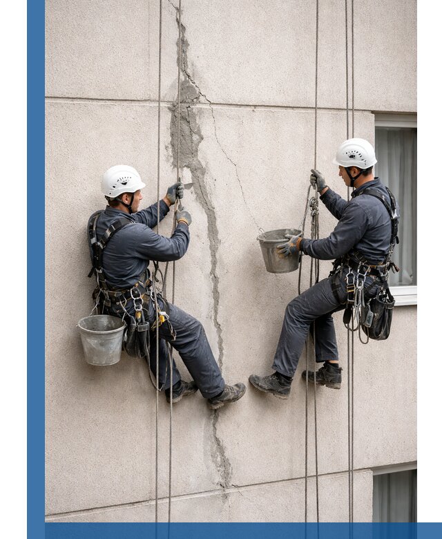 Заделка трещин на фасаде в Петрозаводске с гарантийным ремонтом