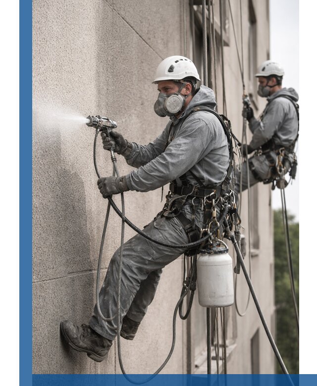 Безвоздушная покраска фасадов зданий в Петрозаводске профессионально