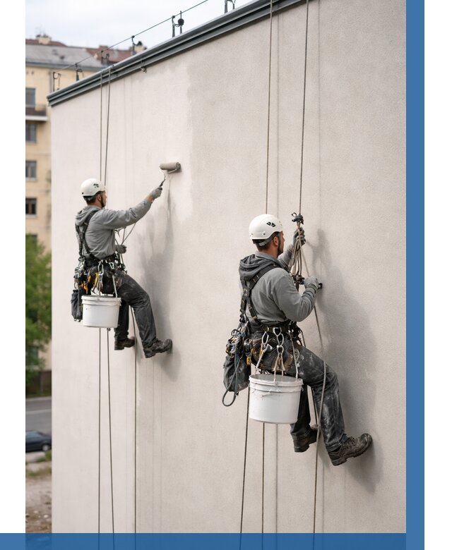 Покраска оштукатуренного фасада в Петрозаводске от 325 р. | ВЫСОТНИК-Птр