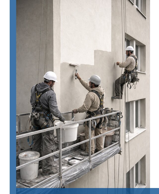 Покраска оштукатуренного фасада в Петрозаводске под ключ с гарантией