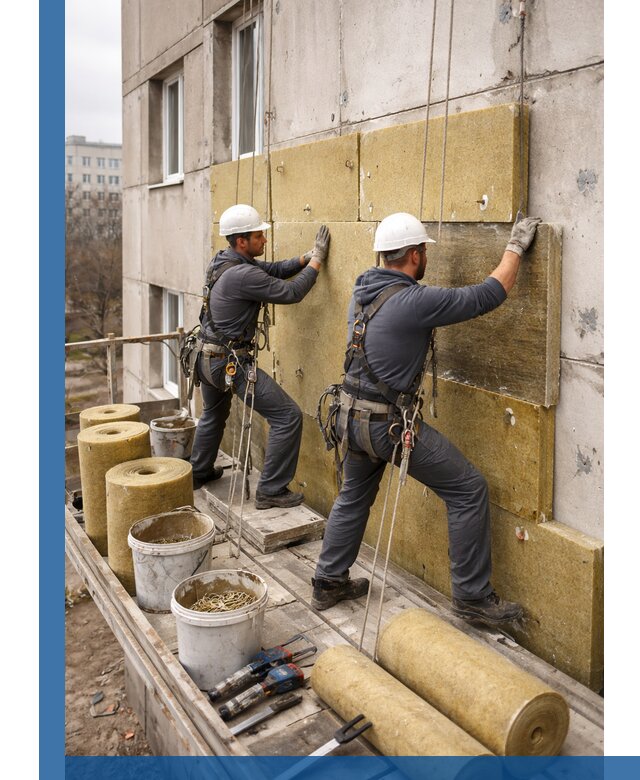 Утепление фасада минватой в Петрозаводске под ключ с гарантией