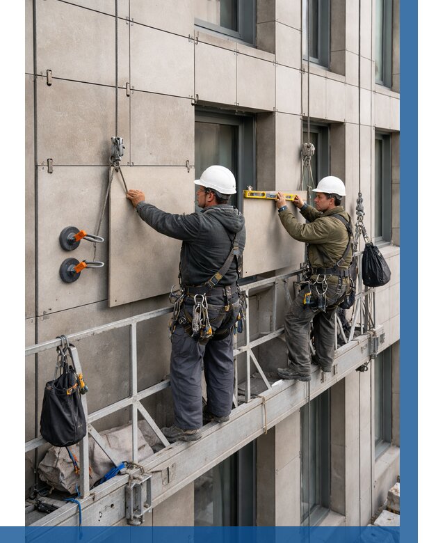 Монтаж керамогранита на фасад в Петрозаводске от 2538 р. | ВЫСОТНИК-Птр