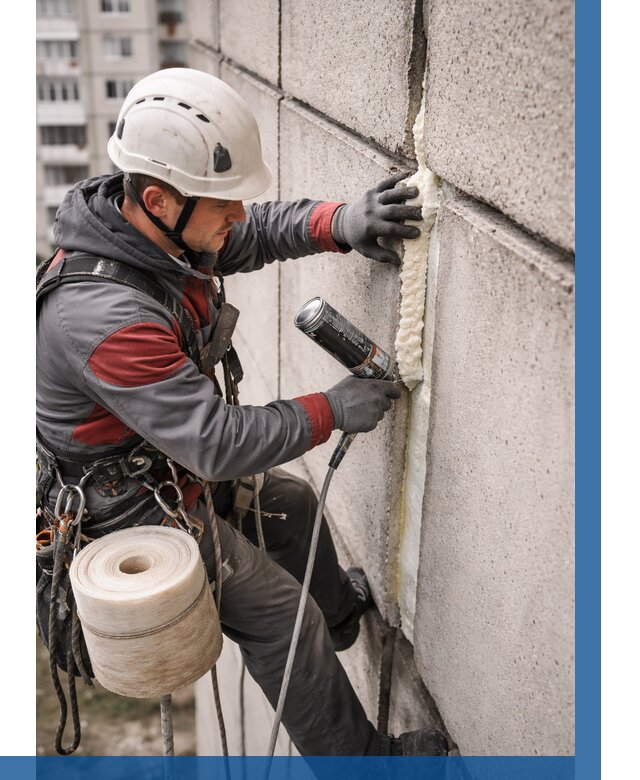 Утепление межпанельных швов в Петрозаводске от 711 р. | ВЫСОТНИК-Птр