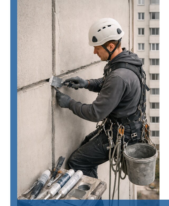Ремонт межпанельных швов в Петрозаводске герметизация и восстановление