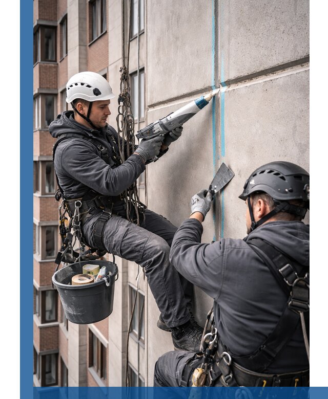 Вторичная герметизация швов фасада и кровли в Петрозаводске