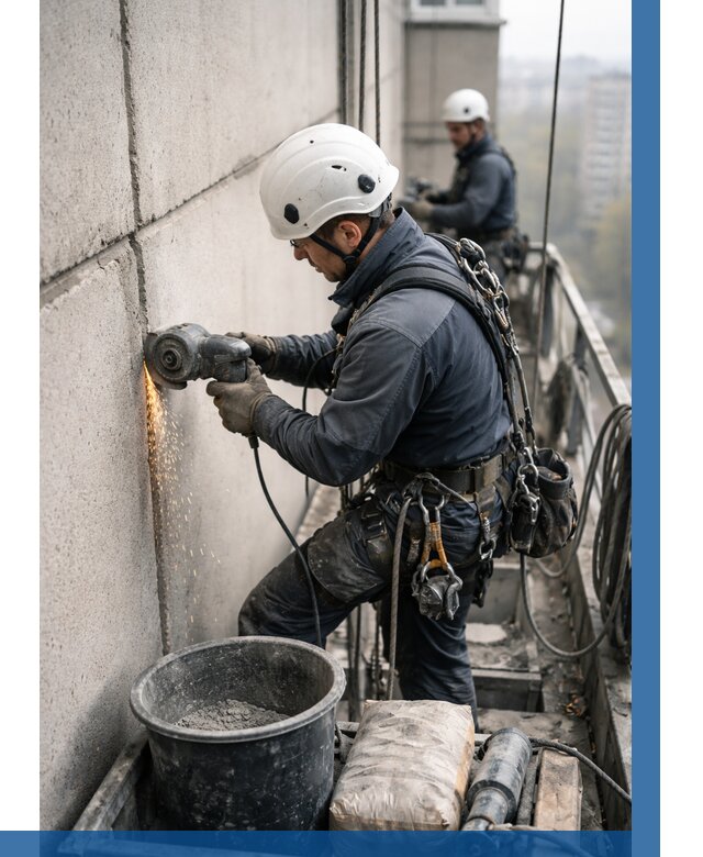 Штробление межпанельных швов в Петрозаводске от 1218 р. | ВЫСОТНИК-Птр