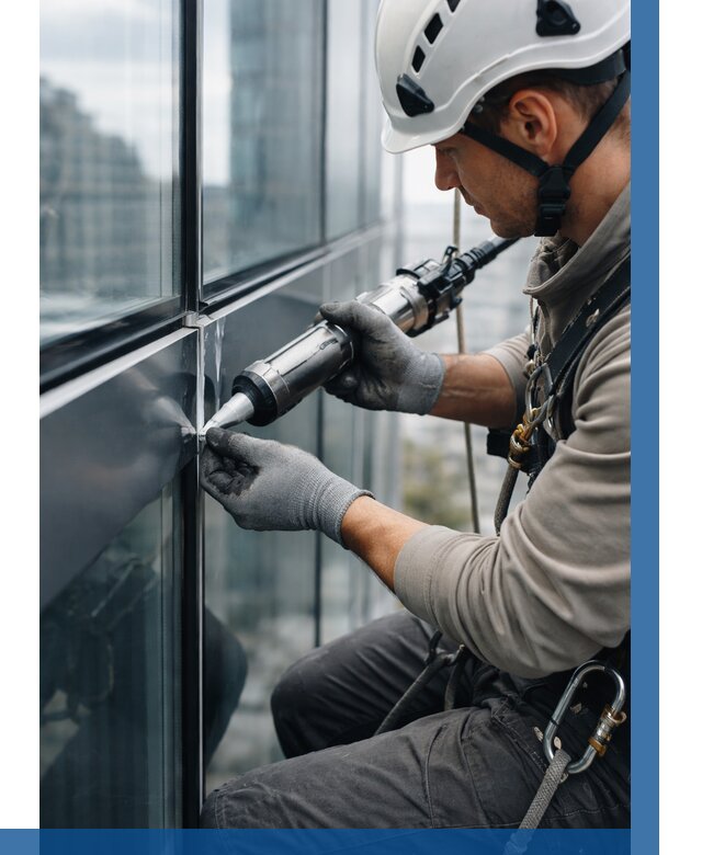 Герметизация стыков витража в Петрозаводске от 1218 р. | ВЫСОТНИК-Птр