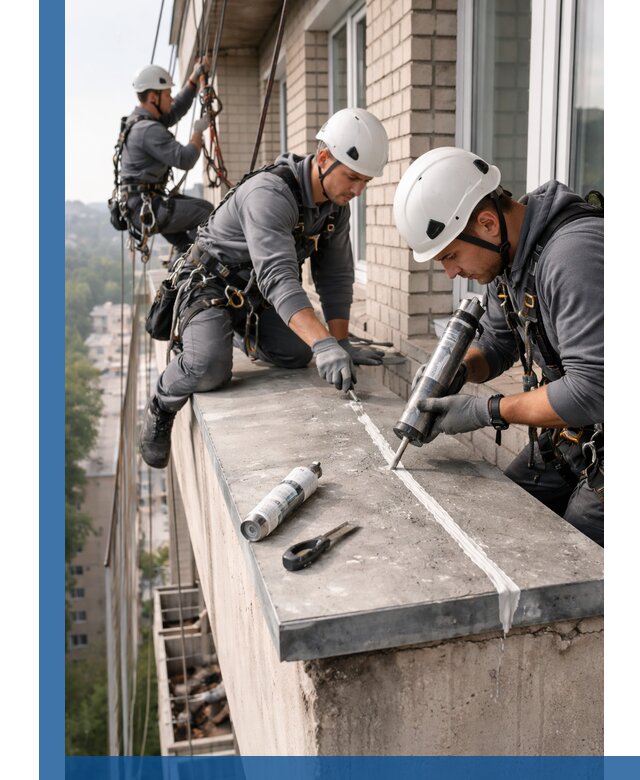 Герметизация балконного козырька в Петрозаводске профессионально