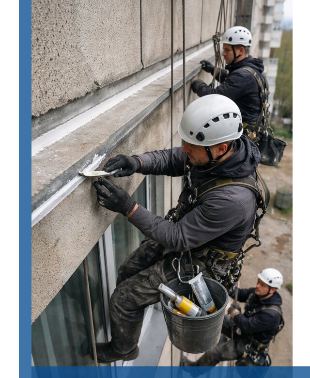 Герметизация примыкания балкона в Петрозаводске под ключ с гарантией