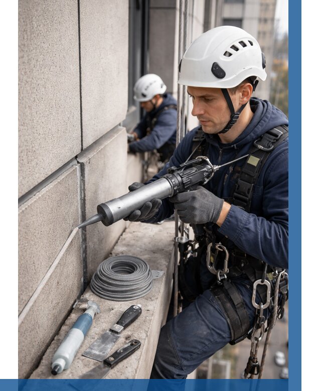 Герметизация деформационных швов фасада в Петрозаводске от 711 | ВЫСОТНИК-Птр