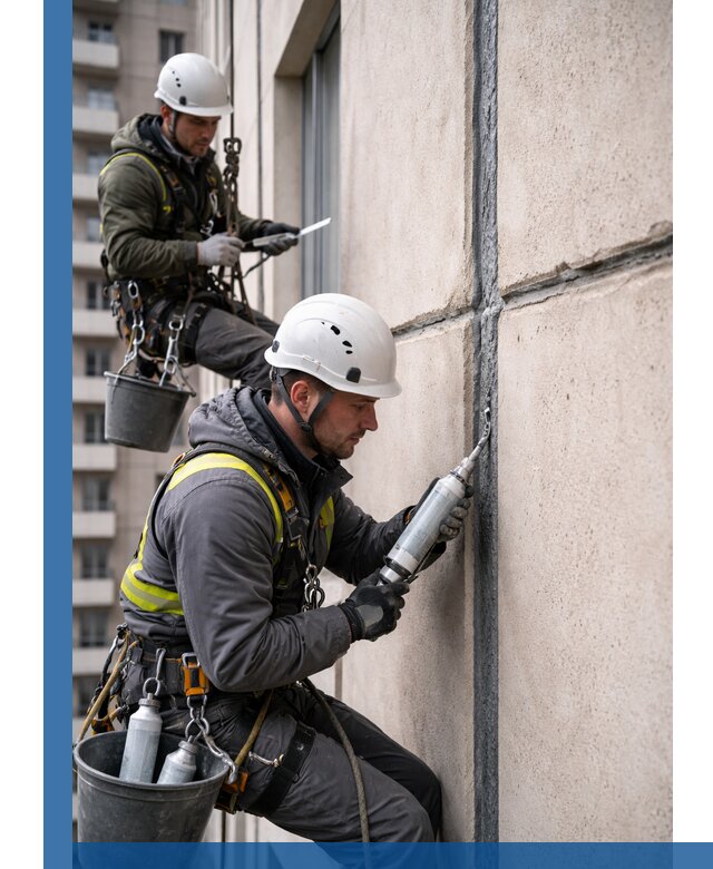 Герметизация деформационных швов фасада в Петрозаводске качественно