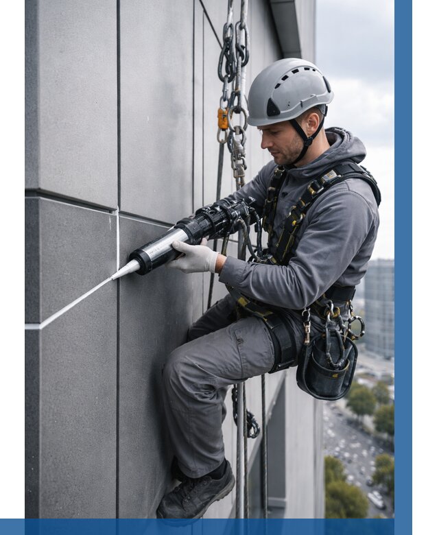 Герметизация стыков фасадных панелей в Петрозаводске от 6598 р.| ВЫСОТНИК-Птр