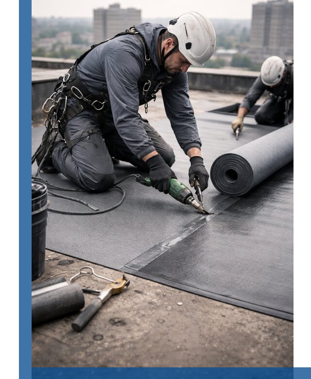 Ремонт мягкой кровли в Петрозаводске с выездом промальпинистов