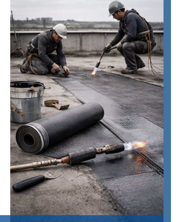 Ремонт рулонной кровли в Петрозаводске от 660 р. | ВЫСОТНИК-Птр