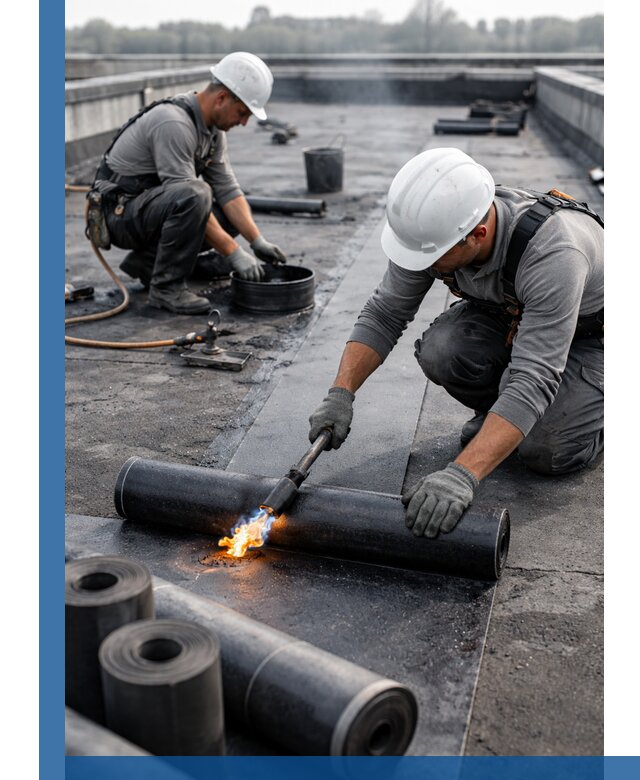 Ремонт рулонной кровли в Петрозаводске герметизация и восстановление