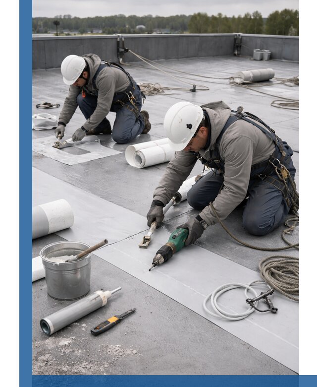 Ремонт мембранной кровли в Петрозаводске качественно и с гарантией