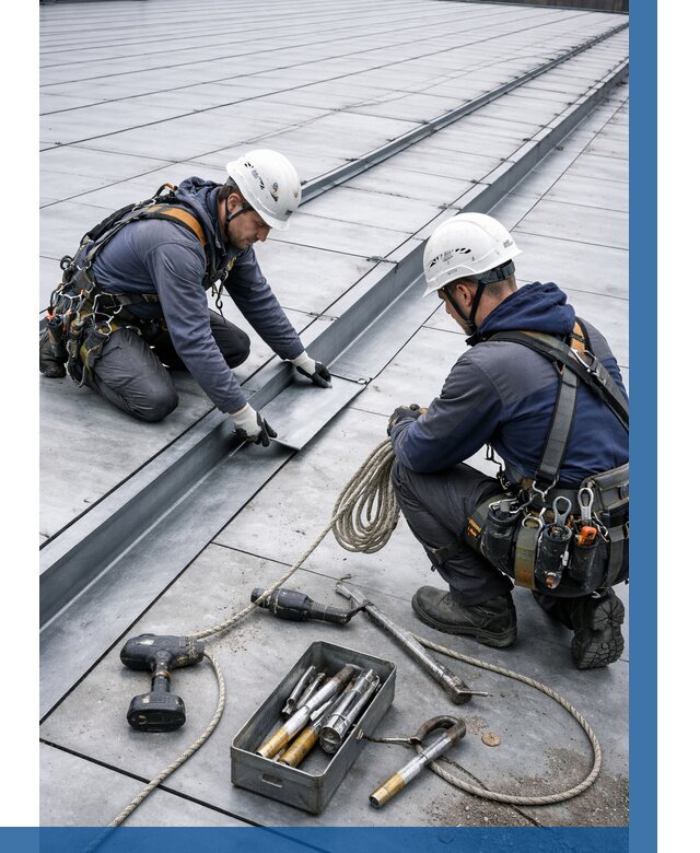 Ремонт фальцевой кровли в Петрозаводске от 711 р. | ВЫСОТНИК-Птр