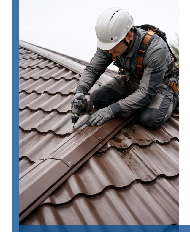 Ремонт металлочерепицы на крыше в Петрозаводске профессионально