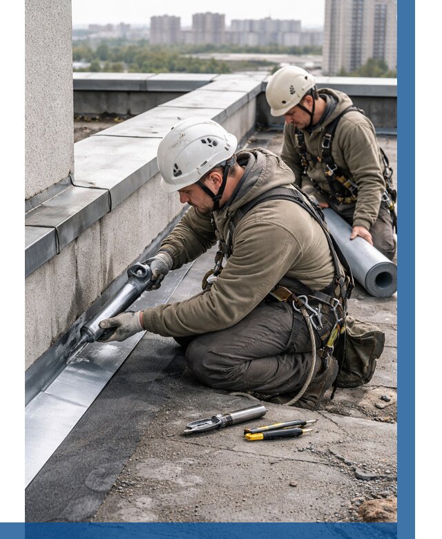 Ремонт кровельных примыканий в Петрозаводске от 1218 р. | ВЫСОТНИК-Птр