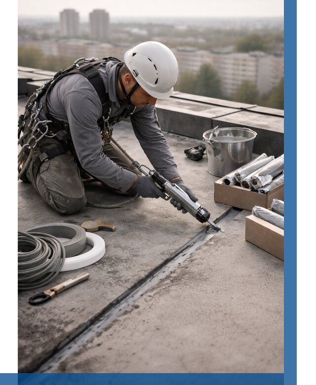 Герметизация швов кровли в Петрозаводске от 457 р./м2 | ВЫСОТНИК-Птр