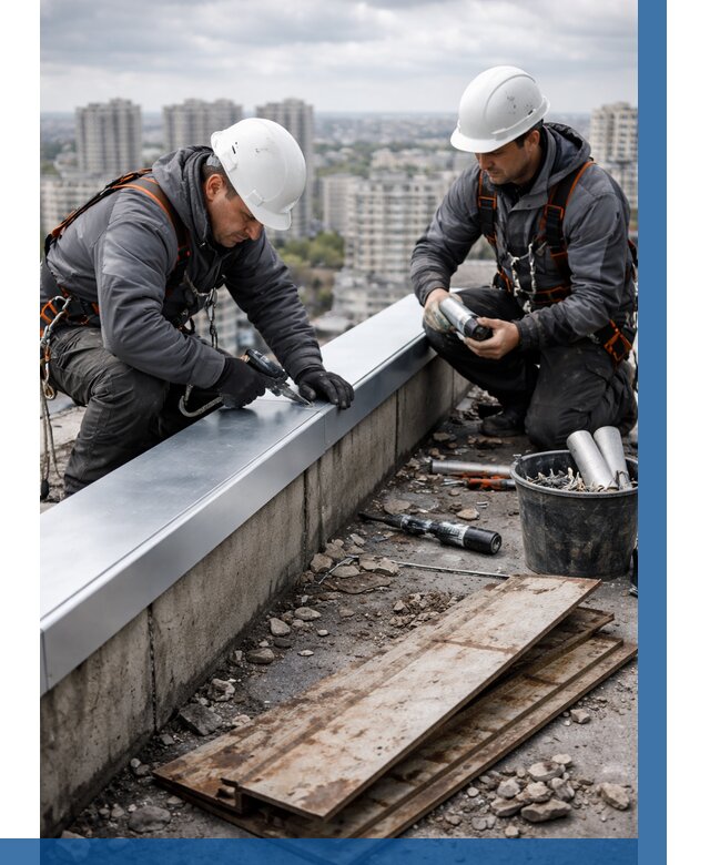 Замена парапетных крышек под ключ в Петрозаводске от 1218 р. | ВЫСОТНИК-Птр