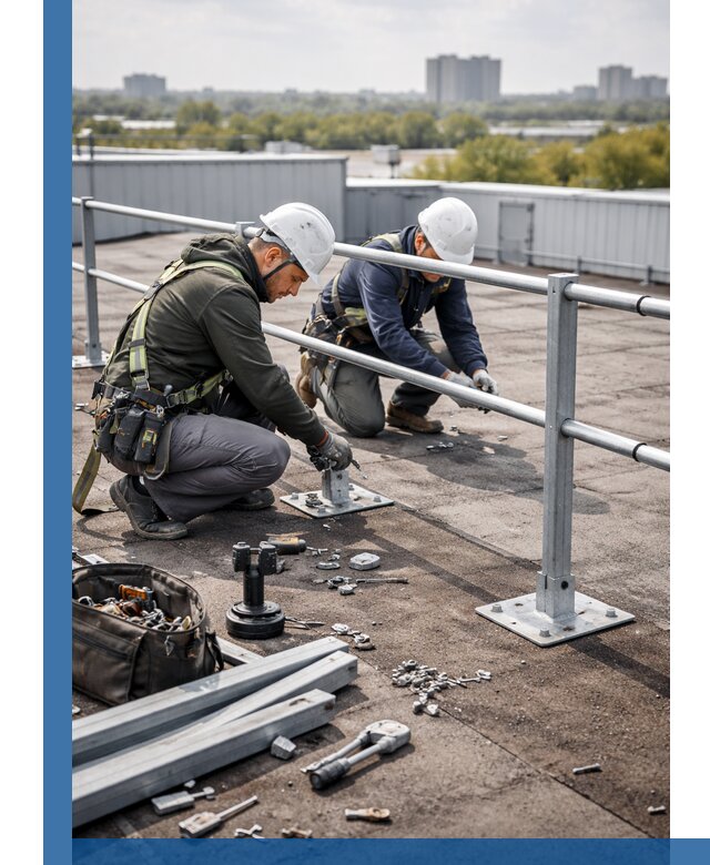 Монтаж кровельного ограждения в Петрозаводске под ключ с гарантией