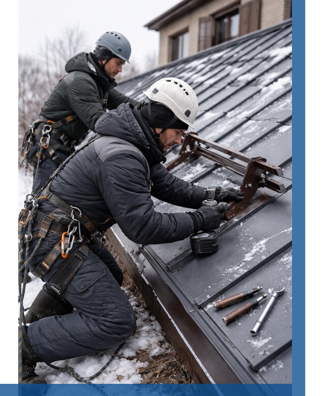 Монтаж снегозадержателей в Петрозаводске от 457 р. | ВЫСОТНИК-Птр