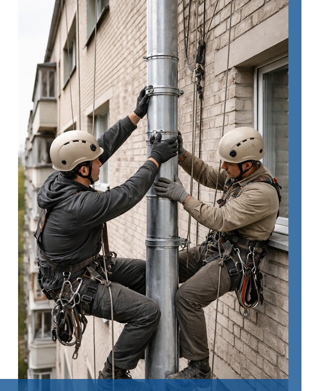 Замена водосточных труб в Петрозаводске от 6598 р. | ВЫСОТНИК-Птр
