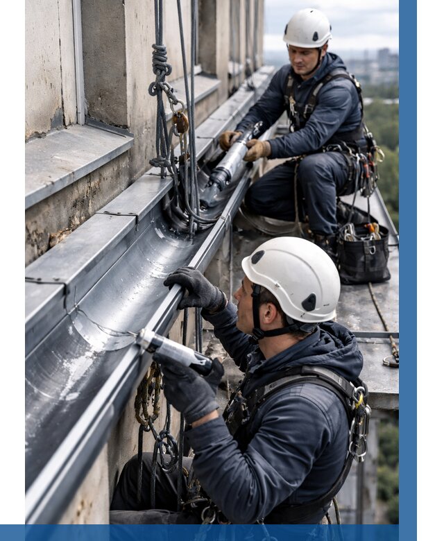 Ремонт водосточных желобов в Петрозаводске от 6598 р. | ВЫСОТНИК-Птр