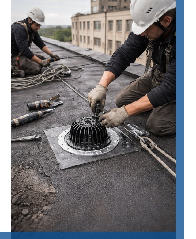 Установка водосточных воронок в Петрозаводске цена от 3553 р. | ВЫСОТНИК-Птр