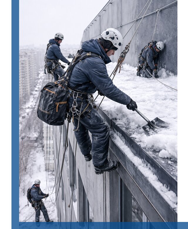 Абонентское обслуживание кровли зимой в Петрозаводске регулярный уход