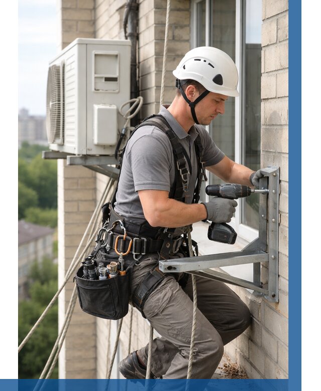 Установка кронштейнов кондиционера в Петрозаводске от 3553 р. | ВЫСОТНИК-Птр