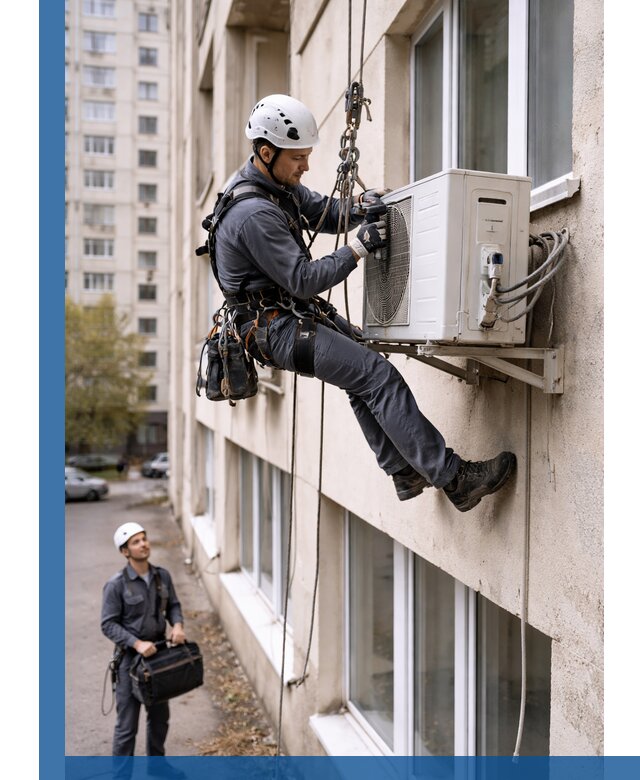 Демонтаж внешнего блока кондиционера в Петрозаводске профессионально