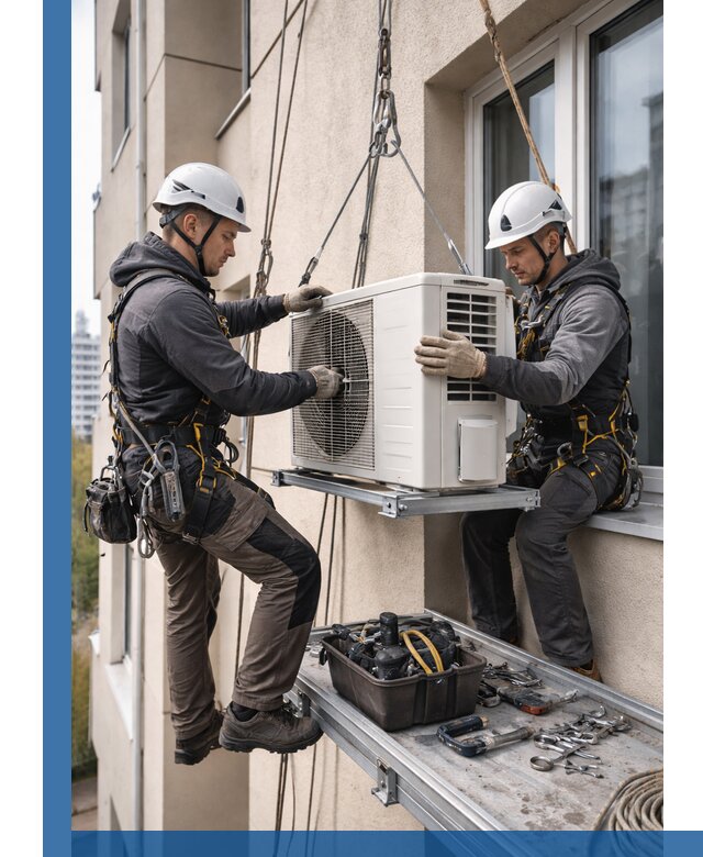 Перенос внешнего блока кондиционера в Петрозаводске с монтажом и крепежом