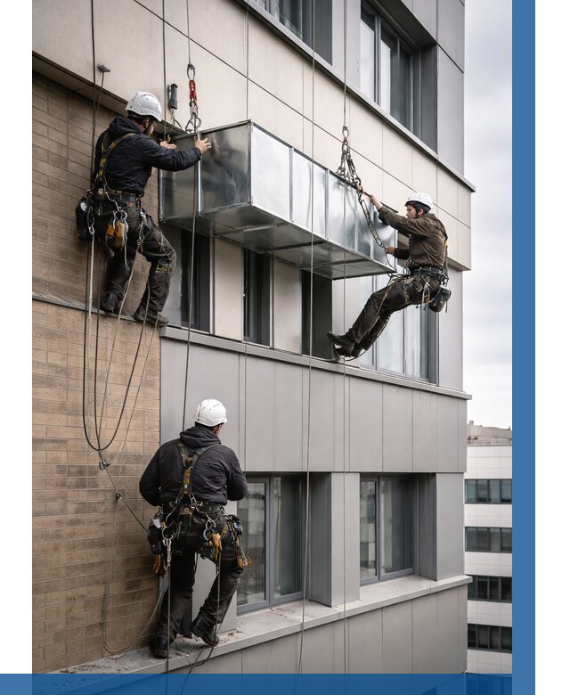 Монтаж воздуховодов на фасаде в Петрозаводске от 1523 р. | ВЫСОТНИК-Птр