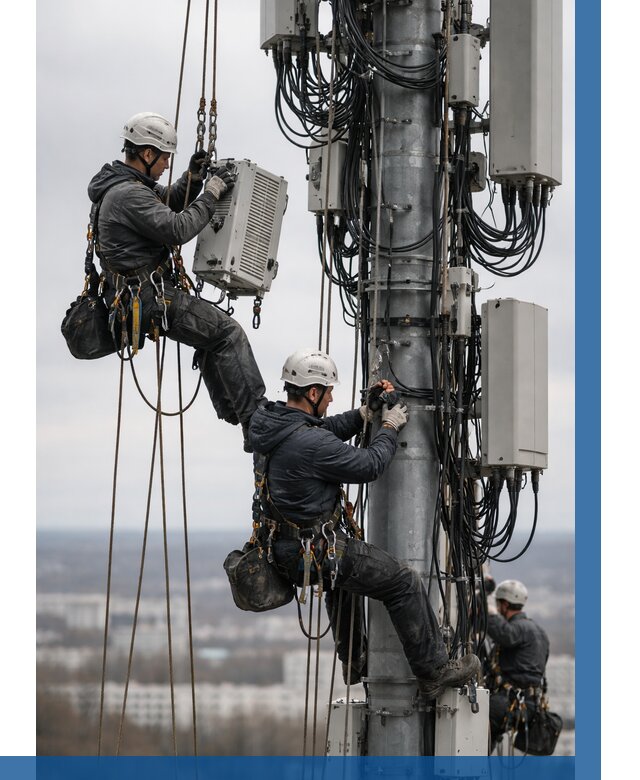 Монтаж оборудования связи на мачте в Петрозаводске от 7613 р. | ВЫСОТНИК-Птр
