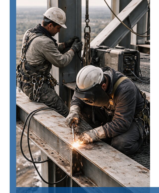 Высотные сварочные работы в Петрозаводске для промышленных объектов