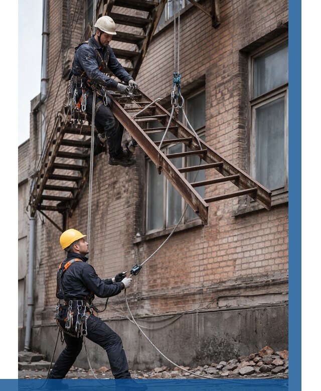 Демонтаж пожарной лестницы в Петрозаводске от 12180 р. | ВЫСОТНИК-Птр