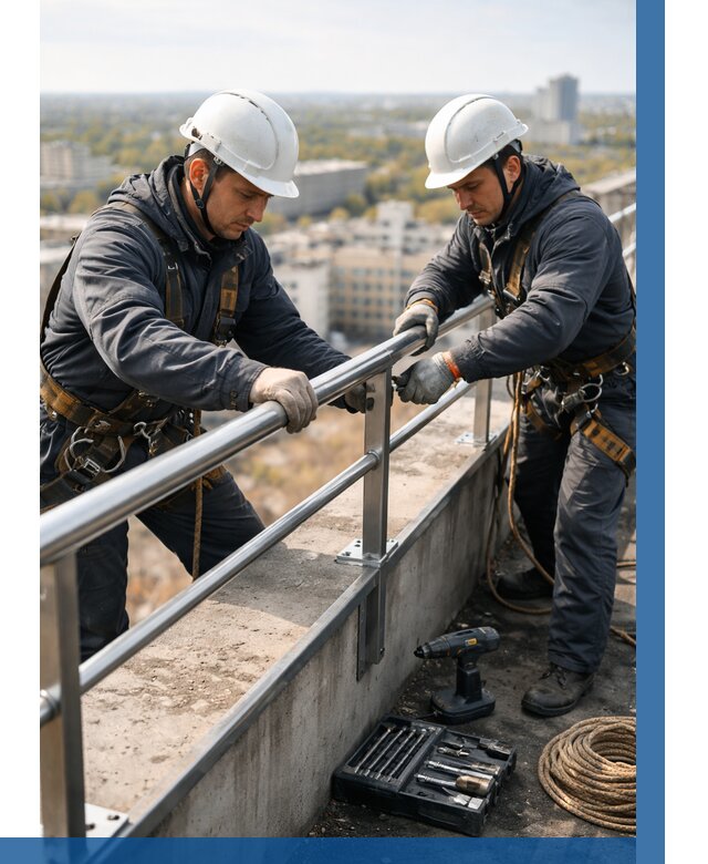 Монтаж перил на высоте в Петрозаводске от 2538 р. | ВЫСОТНИК-Птр