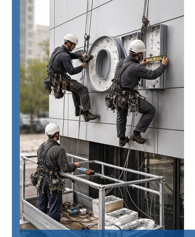 Профессиональный монтаж световых букв в Петрозаводске под ключ