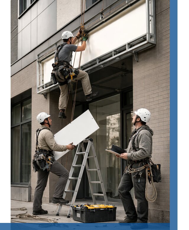 Монтаж светового короба в Петрозаводске от 6598 р. | ВЫСОТНИК-Птр