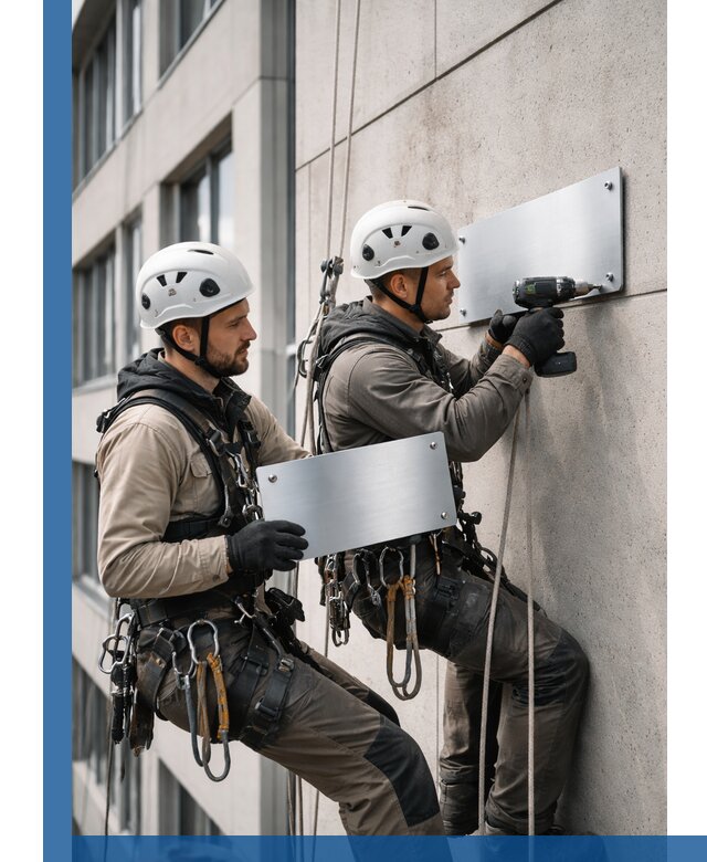 Монтаж табличек и указателей в Петрозаводске для зданий и сооружений