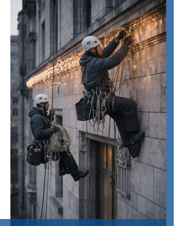 Монтаж новогодней иллюминации в Петрозаводске от 8628 р. | ВЫСОТНИК-Птр